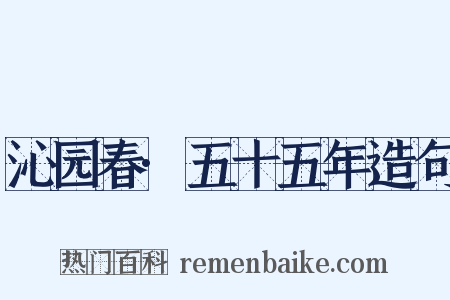 沁园春·五十五年造句是什么意思的图片